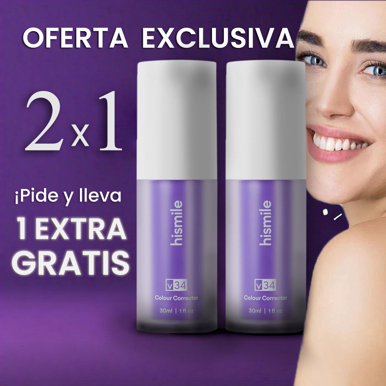 2x1|🌟Hismile™ Crema Púrpura Blanqueadora De Dientes 💎