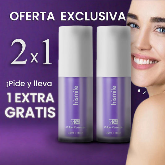 2x1|🌟Hismile™ Crema Púrpura Blanqueadora De Dientes 💎
