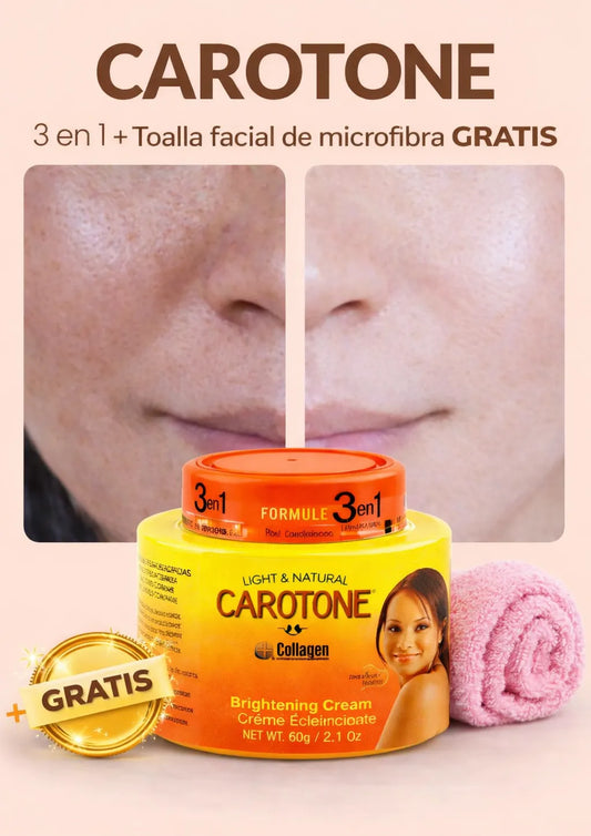 CAROTONE™ ✨ Crema Aclarante 135ML + 💝+ Toalla facial GRATIS.